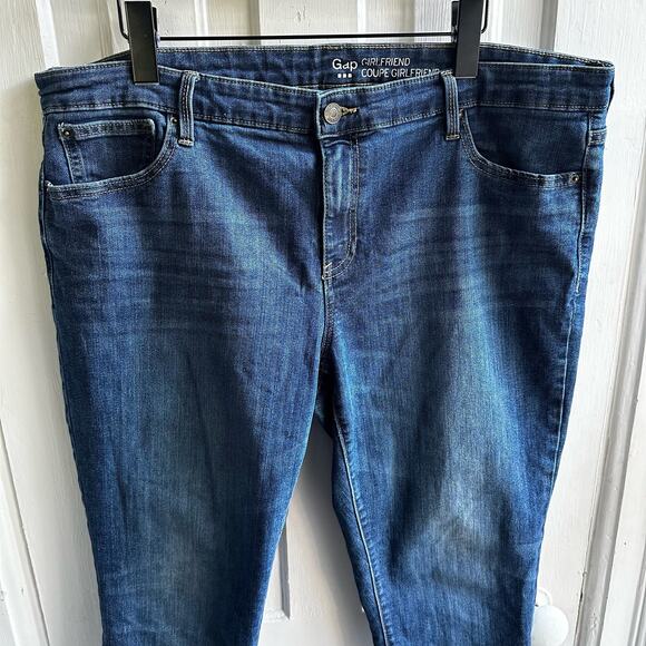 GAP Girlfriend Jeans Dark Indigo - Picture 3 of 9
